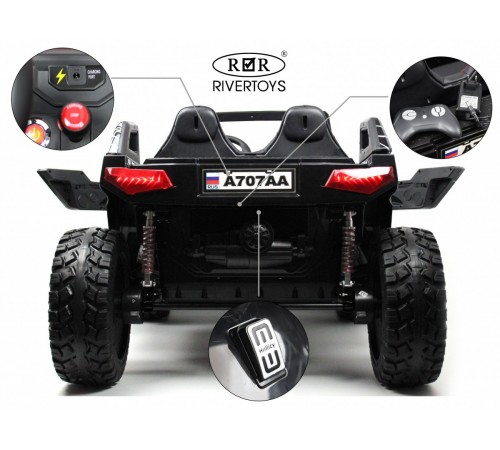 Детский электромобиль A707AA 4WD черный Spider