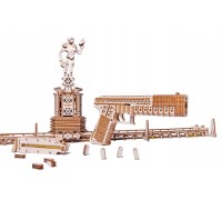 Механическая деревянная сборная модель Wood Trick Пистолет и ТИР Электронный