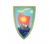 Треугольный щит детский Ладья из дерева