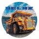 Деревянный пазл, фигурный для детей и взрослых EWA Автомобиль BELAZ 7513 28x28 см