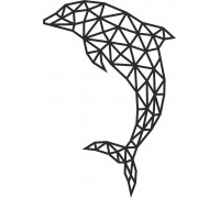 Деревянный декор настенный, панно, сборная модель EWA Design Дельфин