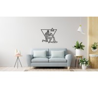 Деревянный декор настенный, панно, сборная модель EWA Design Знаки Зодиака Водолей
