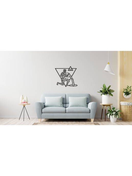Деревянный декор настенный, панно, сборная модель EWA Design Знаки Зодиака Водолей