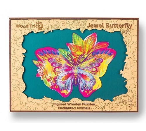Деревянный пазл Wood Trick Драгоценная бабочка (36x28 см)