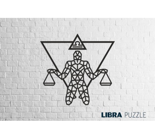 Деревянный декор настенный, панно, сборная модель EWA Design Знаки Зодиака Весы