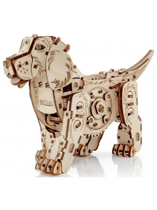 Конструктор деревянный 3D EWA Механическая собака Puppy