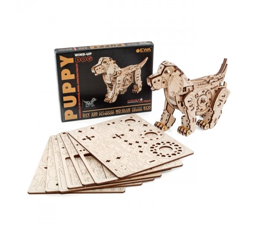 Конструктор деревянный 3D EWA Механическая собака Puppy Конструктор деревянный 3D EWA Механическая собака Puppy
