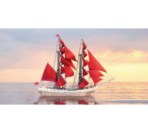 Сборная модель из дерева Lemmo Корабль с парусами "Секрет Океана"