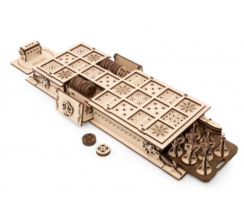 Настольная игра, конструктор деревянный 3D EWA Gameset Ур и Сенет
