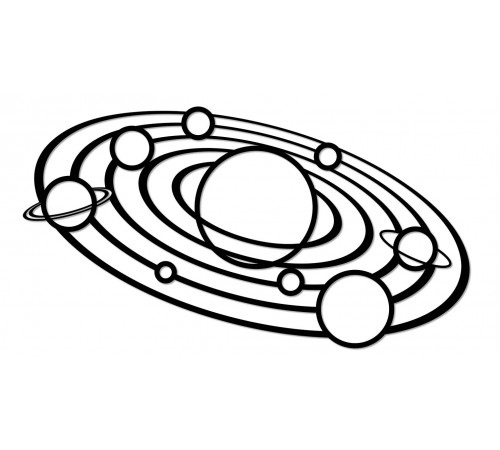 Деревянный декор настенный, панно, сборная модель EWA Design Солнечная система Деревянный декор настенный, панно, сборная модель EWA Design Солнечная система