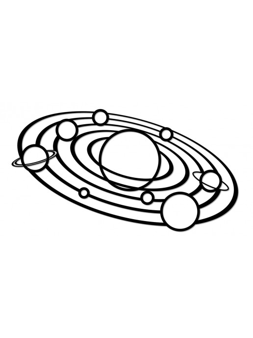 Деревянный декор настенный, панно, сборная модель EWA Design Солнечная система