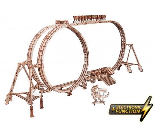 Механическая сборная модель из дерева Wood Trick Большие Американские горки Механическая сборная модель из дерева Wood Trick Большие Американские горки