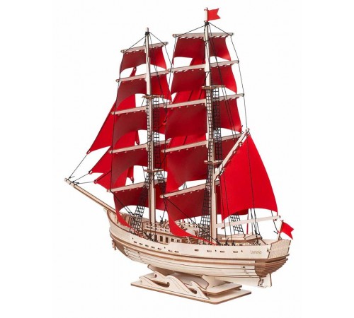 Сборная модель из дерева Lemmo Корабль с парусами "Секрет Океана"