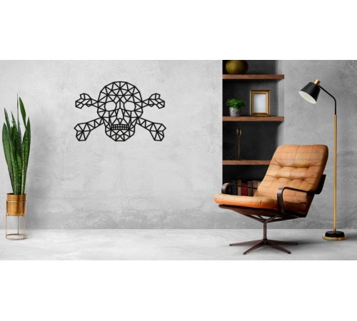 Деревянный декор настенный, панно, сборная модель EWA Design Веселый Роджер Деревянный декор настенный, панно, сборная модель EWA Design Веселый Роджер
