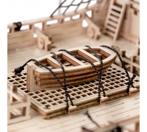 Сборная модель из дерева Lemmo Корабль Утренняя Звезда (красные паруса)