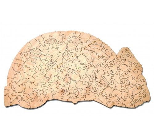 Деревянный пазл Wood Trick Красочный Хамелеон (34x30 см)