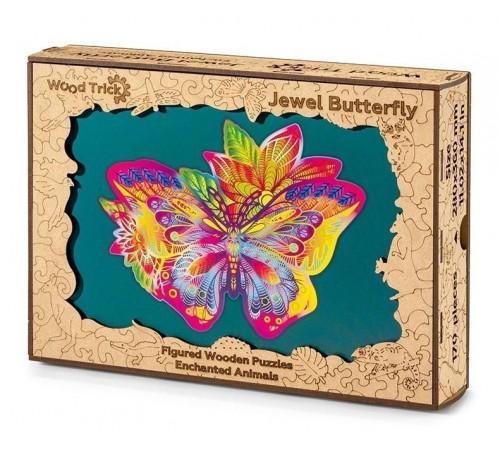 Деревянный пазл Wood Trick Драгоценная бабочка (36x28 см)