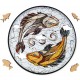 Деревянный, фигурный пазл EWA Карпы Кои (Рыбы) S 20x20 см