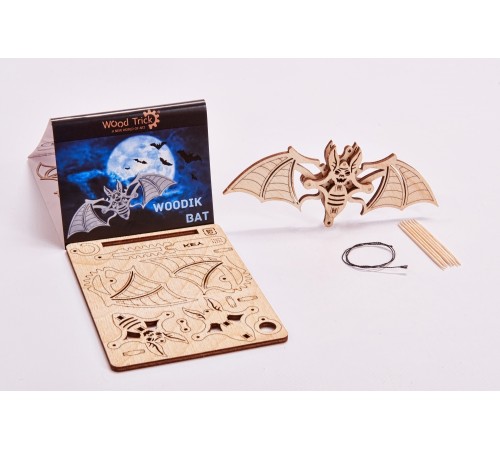 3D-пазл из дерева Wood Trick Вудик Летучая Мышь