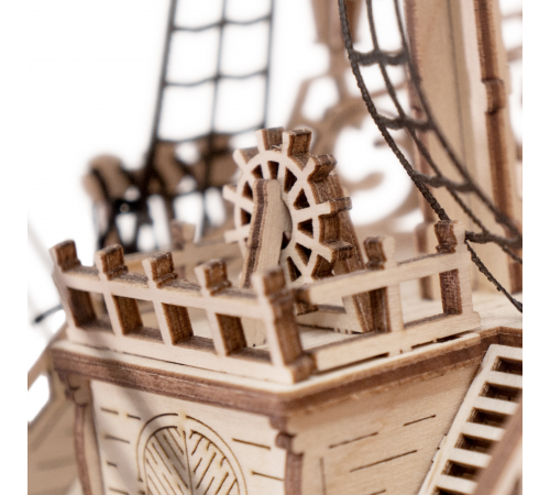 Сборная модель из дерева Lemmo Корабль Утренняя Звезда (красные паруса)