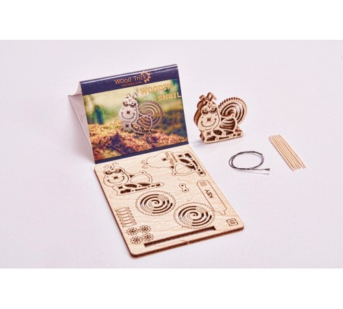 3D-пазл из дерева Wood Trick Вудик Улитка