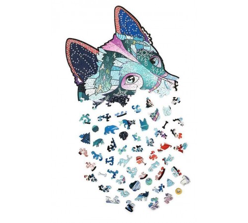 Деревянный пазл Wood Trick Храбрый Хаски с кристаллами Swarovski ® (48x35 см)