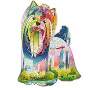 Деревянный пазл Wood Trick Нью-Йоркшир с кристаллами Swarovski ®, в подарочной упаковке, большой размер 45x34 см