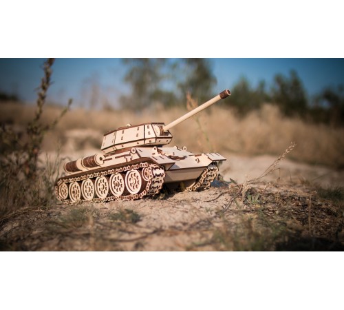 Конструктор деревянный 3D EWA Танк T-34-76