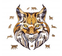 Деревянный, фигурный пазл EWA Рысь, S 25x20 см, головоломка