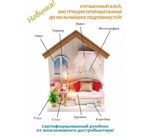 Румбокс, интерьерный конструктор MiniHouse Клубничный смузи