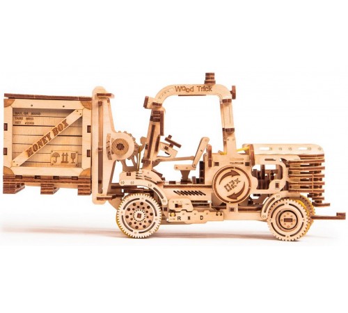 Механический 3D-пазл из дерева Wood Trick Погрузчик Механический 3D-пазл из дерева Wood Trick Погрузчик