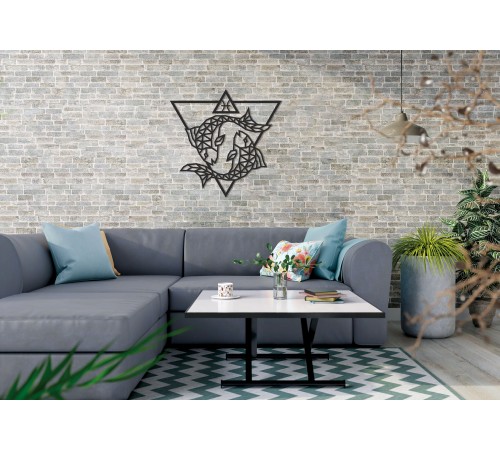 Деревянный декор настенный, панно, сборная модель EWA Design Знаки Зодиака Рыбы Деревянный декор настенный, панно, сборная модель EWA Design Знаки Зодиака Рыбы