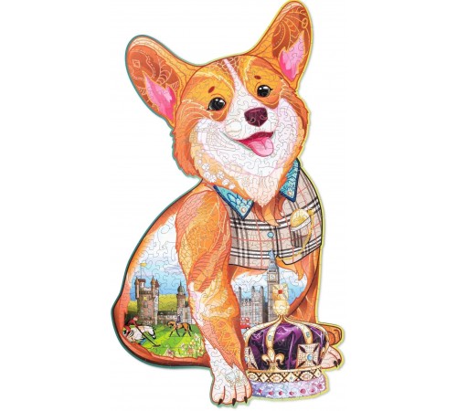 Деревянный пазл Wood Trick Величественный Корги (46x26 см)