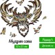 Деревянный, фигурный пазл EWA Мудрая Сова S 21x22 см