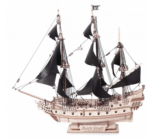 Сборная модель из дерева Lemmo Пиратский корабль "Черное Сердце"