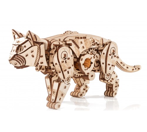 Сборная модель деревянная, конструктор 3D EWA Механический Кот (Кошка)