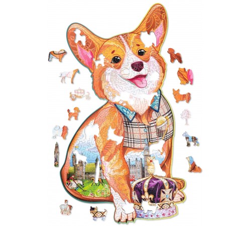 Деревянный пазл Wood Trick Величественный Корги (46x26 см)