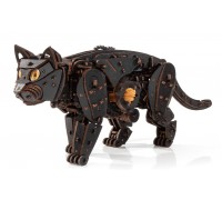 Сборная модель деревянная 3D EWA Механический Черный Кот (Кошка)
