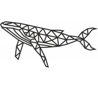 Деревянный декор настенный, панно, сборная модель EWA Design Большой Кит