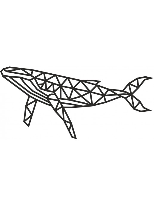 Деревянный декор настенный, панно, сборная модель EWA Design Большой Кит