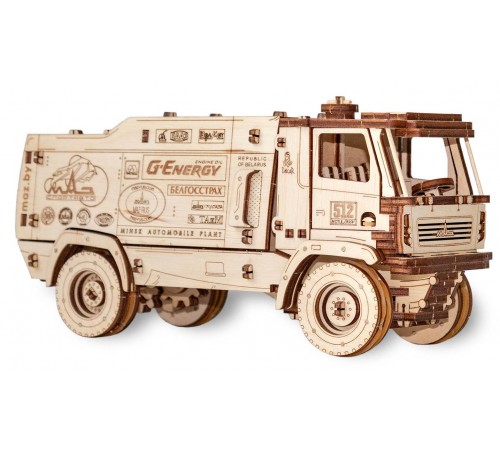 Конструктор деревянный 3D EWA МАЗ-5309RR 1:20