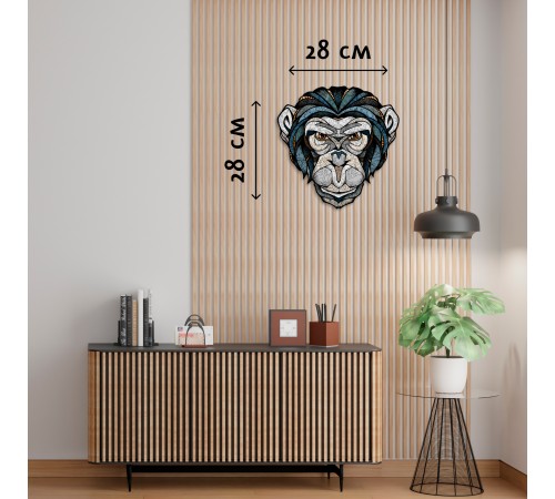 Деревянный, фигурный пазл EWA Шимпанзе M (28х28 см)