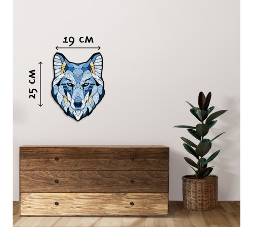 Деревянный фигурный пазл EWA Волк S (25x19 см)