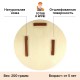 Круглый щит детский Дракон из дерева (красный)