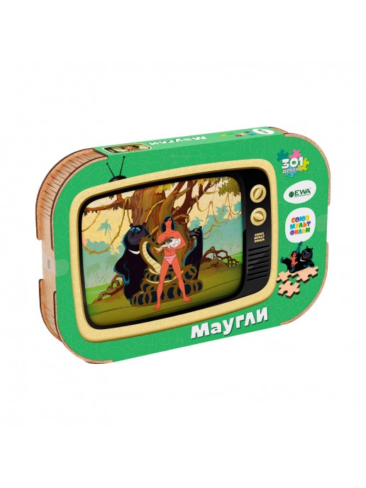 Деревянный 3D пазл Маугли 40x29 см