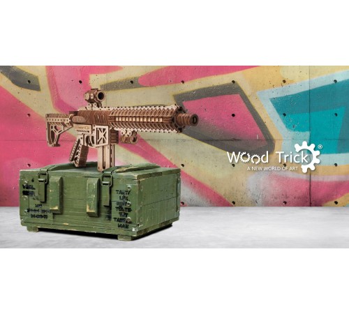 Механическая сборная модель Wood Trick Штурмовая винтовка AR-T Механическая сборная модель Wood Trick Штурмовая винтовка AR-T