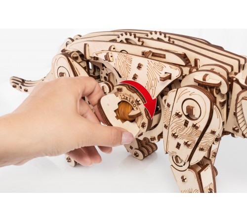 Сборная модель деревянная, конструктор 3D EWA Механический Кот (Кошка)