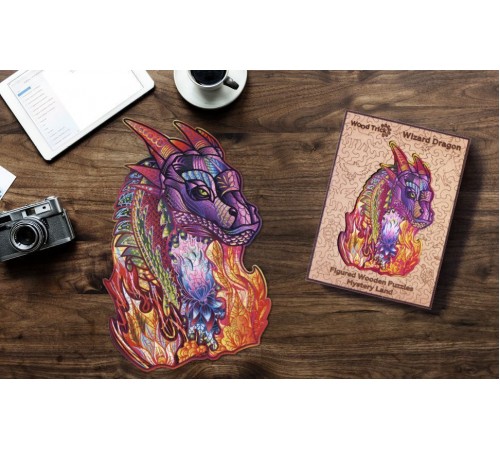 Деревянный пазл Wood Trick Волшебный Дракон (35x24 см)