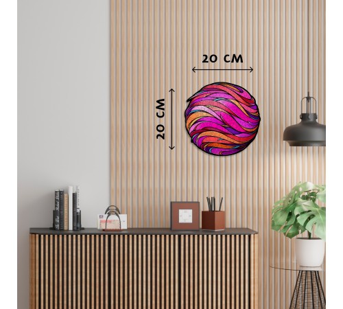 Деревянный фигурный пазл EWA Розовая планета S (20x20 см) Деревянный фигурный пазл EWA Розовая планета S (20x20 см)