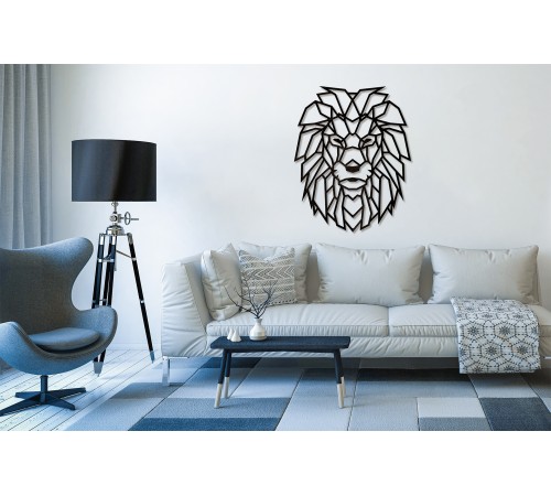 Деревянный декор настенный, панно, сборная модель EWA Design Лев
